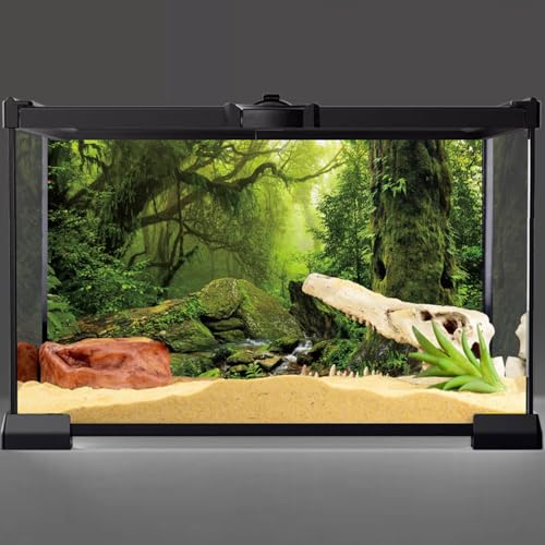 Forest Green Tree Terrarium Backdrop Reptile Habitat Background 36x24 in - size: 36 x 24 inches