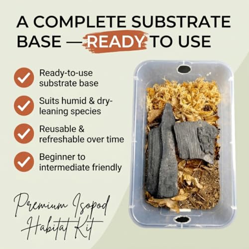 Premium Isopod Habitat Kit | Live Isopod Bundle Cleanup Crew | Live Arrival Nationwide!