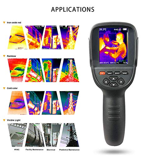 220 x 160 IR Resolution HTI Thermal Imager, Handheld 35200 Pixels Thermal Imaging Camera with 3.2" Color Display Screen(Battery Included) - size: HT-18:220 x 160