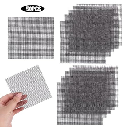 50PCS Flower Pots Hole Mesh Pad Plant Pots Drainage Hole Screens Soil Loss Pots Bottom Grids Mat Mesh