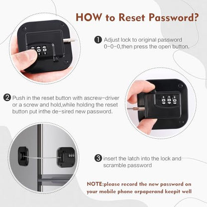 Refrigerator Lock, Combination Lock for Refrigerator Cabinets, Drawers, Heavy Duty Fridge Lock, Easy Install No Keys Needed, Black (Black-6Pack) - color: Black-6Pack