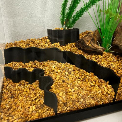 REEFSHAPE Aquarium or Terrarium Substrate Cliffs Combo Pack, Black | Separate Substrate Layers, Create Cliffs & Depth, Made in USA, Cliff Combo - color: Cliff Combo, Black
