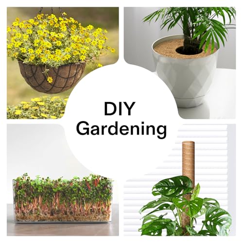 VIVOSUN Coco Coir Liner 16 x 120 in, 100% Natural Coconut Fiber Mat | Thickened Coco Liner Roll for Planters, Hanging Baskets, Garden Decoration, DIY Crafts, Pet Pads & Reptile Carpet - size: 16"W x 120"L