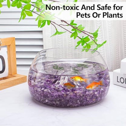 0.5 Lb/230g Amethyst Quartz Crystal Chips Bulk, Purple Crushed Stones Natural Gemstones Healing Reiki Crystals Mini Quartz Vase Filler Aquarium Gravel Rocks, 5-7mm - color: Amethyst, size: 0.5 LB