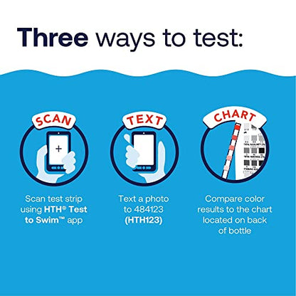 HTH 1276 Swimming Pool Care 6 Way Test Strips, Swimming Pool Water Chemical Tester, 30 Strips | Swimming Pool Water Chemical Tester - Uses Google Cloud Vision technology for accurate results; fast - 30 strips - size: No Size, style: Test Strips
