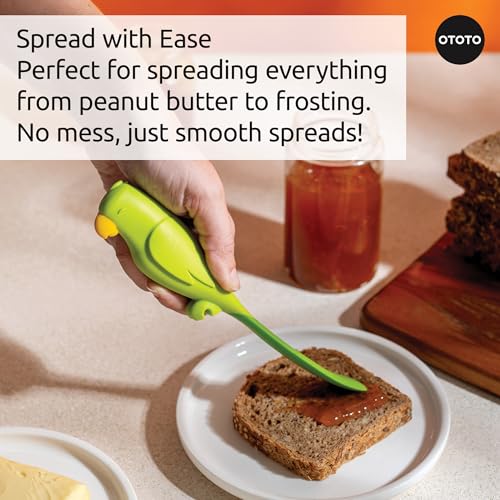 OTOTO Jar Scraper Spatula - Silicone Scraper, Cute Kitchen Accessories, Unique Fun Cooking Kitchen Gadgets for Foodies - BPA-free & 100% Food Safe (Parry) - color: Parry