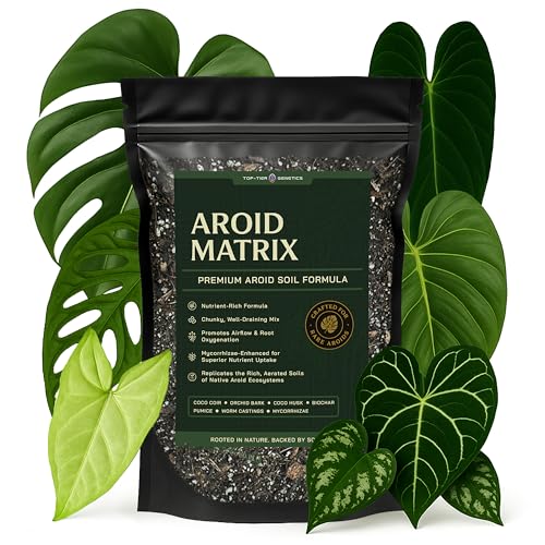 AROID Potting Mix/Premium Soil for Monstera, Philodendron, Alocasia, Anthurium – Chunky, Optimally Aerated Soil – Organic & Ready to Use – Supercharges Root and Foliage Growth (4 QTS) - size: 4 QTS
