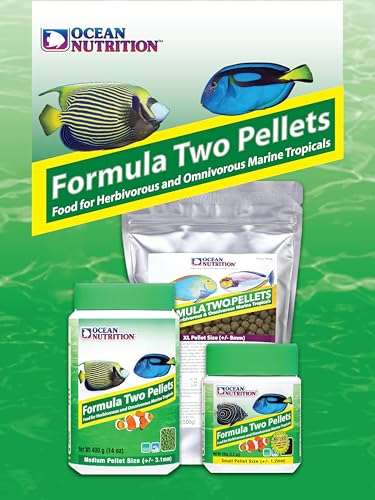 Ocean Nutrition Formula Two Pellets - Fish Food for Herbivorous & Omnivorous Marine Tropical Fish, High Protein(40%) - 7 oz (200 g) Small Pellets - size: 7 Ounce (Pack of 1), style: Small Pellet Size (+/- 1.2mm)