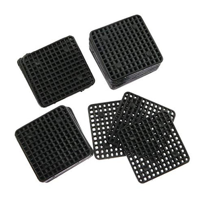 30pcs Flower Pot Hole Mesh Pads Plastic Square Thicken Breathable Net Bottom Grid Mat for Bonsai Garden Supplies