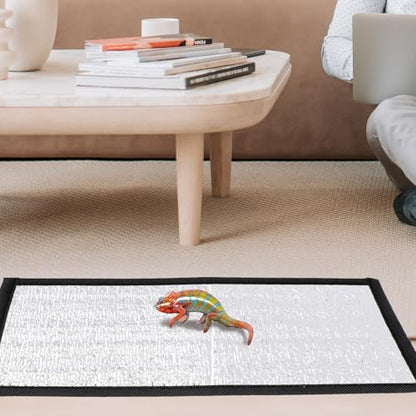 2pcs Reptile Heating Pad Insulation Mats with Reflective Film Lightweight Winter Heat Panels for Tortoise Snake Lizard Frog Pets