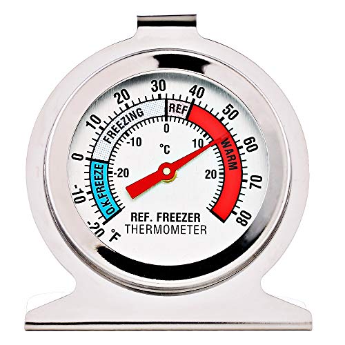 4 Pack Refrigerator Freezer Thermometer Large Dial Analog Thermometer