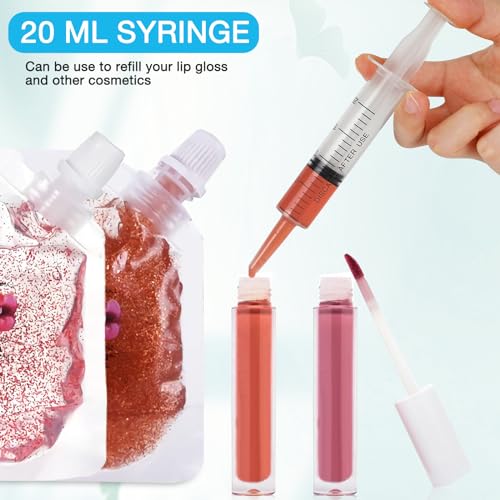3 Pack 20ml Syringe with Cap, Plastic Syringes Individually Packaged for Labs, Liquid Measuring, Feeding Pets,Oil or Glue Applicator - style: 20ml