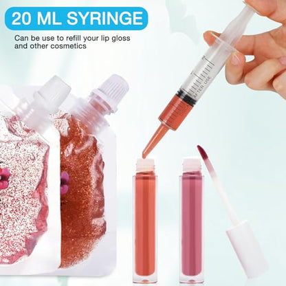 3 Pack 20ml Syringe with Cap, Plastic Syringes Individually Packaged for Labs, Liquid Measuring, Feeding Pets,Oil or Glue Applicator - style: 20ml