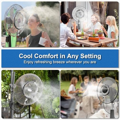 POCKET PANDA Fan Misters for Cooling Outdoor,Fan Misting Kit. | Integrated Mister Ring for Outside with Water Valve, Fit for Any Durable, Seamless not Easy to Leak - size: 19FT