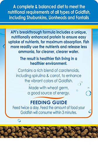 API GOLDFISH PELLETS Fish Food 4-Ounce Container, Medium, Model:833B - size: 4 Ounce (Pack of 1), style: Goldfish