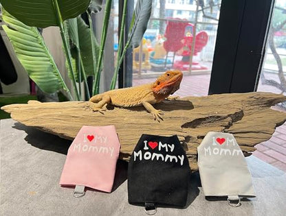 Bearded Dragon Carrier Backpack with Security Printing Harness Set, Reptile Lizard Travel Carrier (Pink, Mommy Harness) - color: Pink