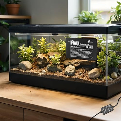 iPower 4 by 7 Inch 4W Reptile Heating Pad with Adjustable Thermostat, Under Tank Warmer Terrarium Heat Mat for Turtles/Snakes/Lizards/Frogs, 2 Pack - size: 4" x 7", style: 2 Pack Heat Pad - New