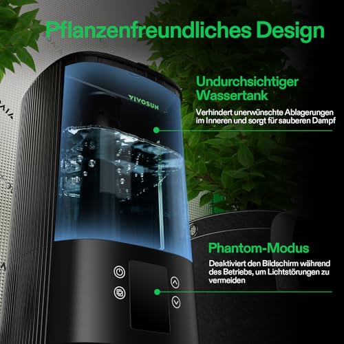 VIVOSUN AeroStream H05 1.32 Gal Smart WiFi Humidifier with Humidity Probe | VPD Control, Smart Auto Humidity Adjustment, 5L Large Capacity, Grow System Compatible, Designed for Growers - size: 5 L