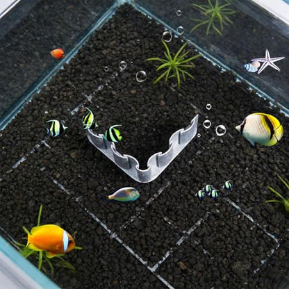 Aquarium Substrate Barrier Sand Isolation Board Substrate Barrier | Aquarium Accessories, Fish Tank Landscaping Decorative Board for Sand Water Grass Mud Isolation - size: C