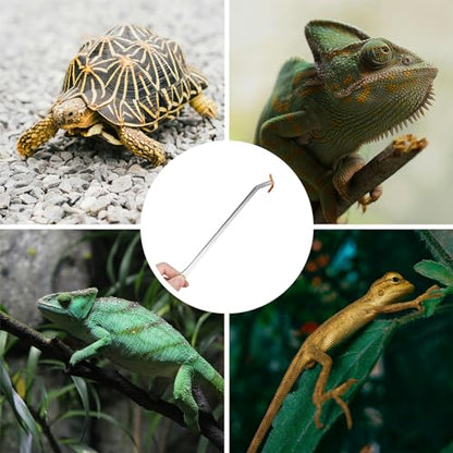 Fri4Free 2PCS 10.6" Stainless Steel Aquarium & Reptile Feeding Tweezers | Straight & Curved Tips, Extra Long, For Lizards Snakes Bearded Dragon, Plant, Aquascape Terrarium Tank Tools,Accessories