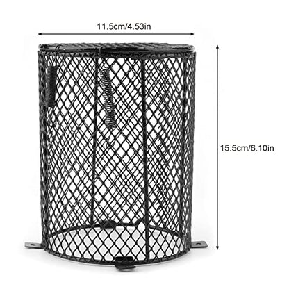 Reptile Lamp Cover, Reptile Heater Guard Heat Protector Anti-Scald Cover Mesh Cage Heating Lamp Lampshade Ceramic Light Bulb Enclosure for Terrarium Chameleon Lizards Snakes Heat Guard (Circular) - size: circular