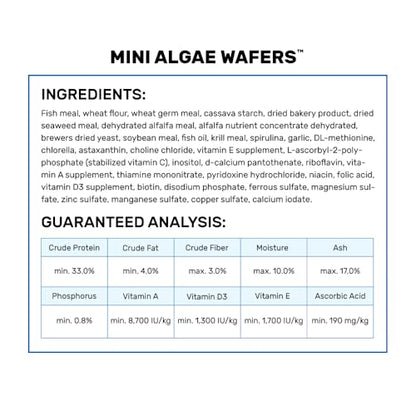 Hikari Tropical Mini Algae Wafers Fish Food, 3.0 oz (85g) - size: 3 Ounce (Pack of 1)