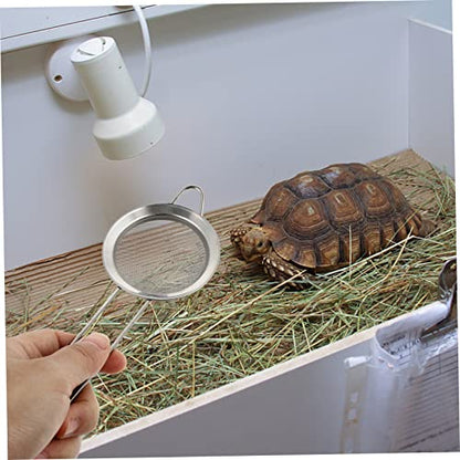 GALPADA 2PCS Stainless Steel Reptile Sand Shovel Sifter Fine Mesh Litter Scoop for Tortoise and Lizard Substrate Cleaning