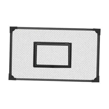 Aquarium Anti Jumping Net with Window Fine Mesh Black Cuttable DIY Tank Cover Protective Screen - size: 90x50cm