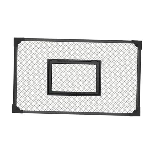 Aquarium Anti Jumping Net with Window Fine Mesh Black DIY Cuttable Tank Cover Protective Screen
