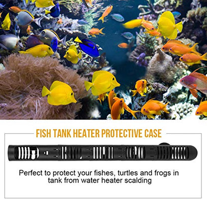 GOTOTOP Fish Heater Protective Case, Aquarium Fish Heater Protective Case Detachable Designed Cover with Suction Cups(No. 2 Protective Sleeve 30.55 cm Long) - size: No. 2 protective sleeve 30.55 cm long