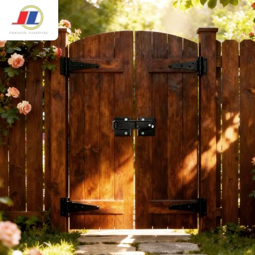Flip Gate Latch, Barn Door Latch, 1 Pack, Black | Black flip gate latch for wood or metal gates, barns, sheds and cabinets; heavy duty iron construction, easy to install. - size: Flip Gate