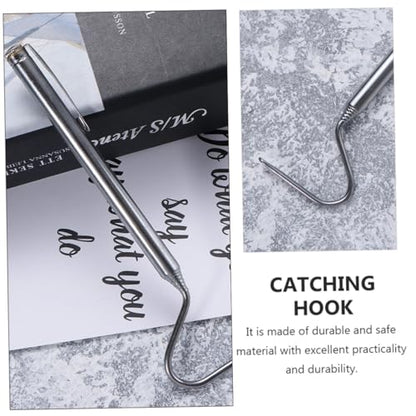 HANABASS 2pcs Heavy Duty Snake Catching Clip Grappling Hooks Large Steel Hooks for Reptile Grabber
