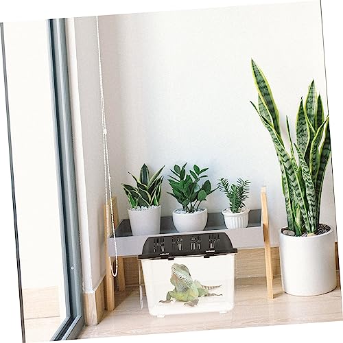 FOMIYES Portable Breeding Box for Lizards Spiders Reptile Feeder Transport Box Breathing Pet Supply Accessories