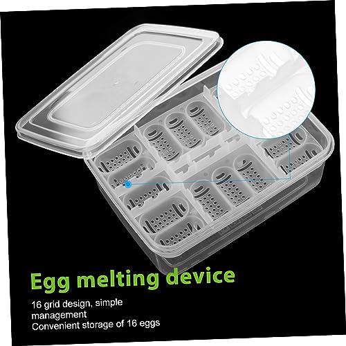 WOONEKY 2Pcs Reptile Egg Incubator Tray Compartments for Lizard and Snake Hatching Durable Transparent Breeding Box for Easy Observation of Eggs