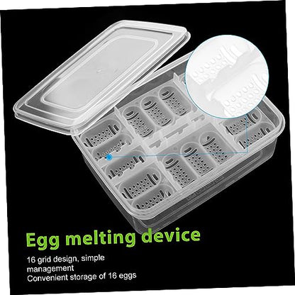 WOONEKY 2Pcs Reptile Egg Incubator Tray Compartments for Lizard and Snake Hatching Durable Transparent Breeding Box for Easy Observation of Eggs