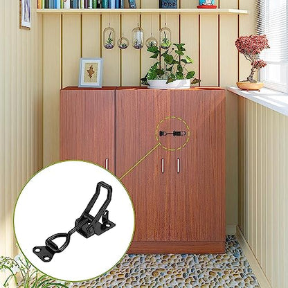 E-TING 4 Pack Adjustable Quick Release 661lbs load Toggle Latch for Cabinet | Heavy Duty 4003 metal pull toggle latch, max 300kg holding force, fits smoker, cabinet, trunk, jig and storage boxes - style: 4003（4pack）