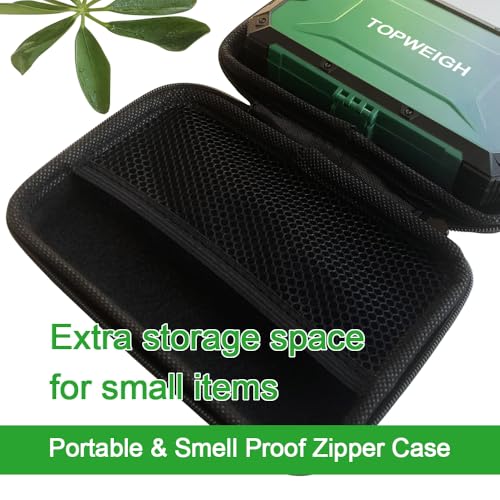 Pocket Scale, 500g x 0.01g, Dual Powered, Precision Gram Jewelry Scale with Zipper Case, Digital Small Coin Scale, Large Backlight Display, 6 Weighing Units,Cal Weight, USB Cable Included - color: Army Green