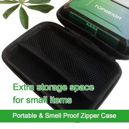 Pocket Scale, 500g x 0.01g, Dual Powered, Precision Gram Jewelry Scale with Zipper Case, Digital Small Coin Scale, Large Backlight Display, 6 Weighing Units,Cal Weight, USB Cable Included - color: Army Green