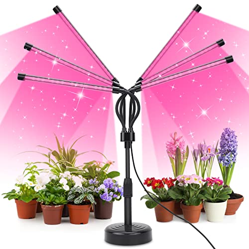 SYEIORAOM Grow Lights for Indoor Plants, Six Head Plant Light with Full Spectrum, LED Grow Lamps for Seed Starting with Adjustable Gooseneck, Suitable for Flowers Vegetables - size: Six-head plant light