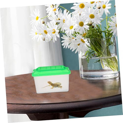 Gatuida Portable Fish Tank Handle Multi-Functional Handheld Aquarium Container for Turtles and Hamsters Lightweight Easy to Clean Optimal Airflow Design Transparent