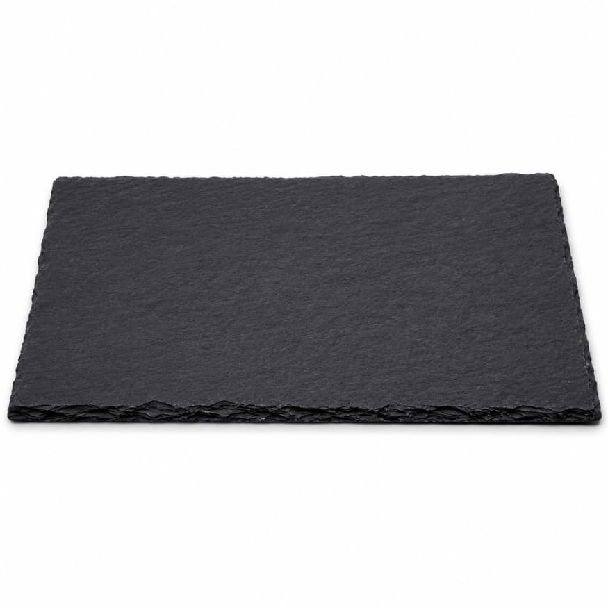 Extra Large Natural Slate Reptile Basking Platform, 15.7 x 7.9 in Rock Feeding Plate for Tortoise, Turtle & Bearded Dragon, Textured Food Dish for Natural Claw Filing, Reptile Habitat Decor
