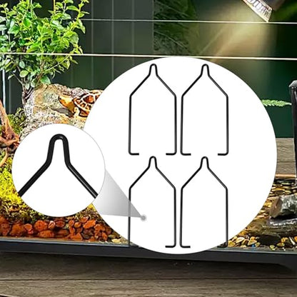 Baoblaze Reptile Lampshade Fixing Clip Lamp Hanger Holder,Fixture,Hanging Hook,Lamp Clip for Glass Container Water Tank Breeding Tank, 4pc