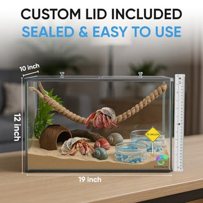 Hermit Crab Tank, Hermit Crab Cage and Enclosure, 10 Gallon