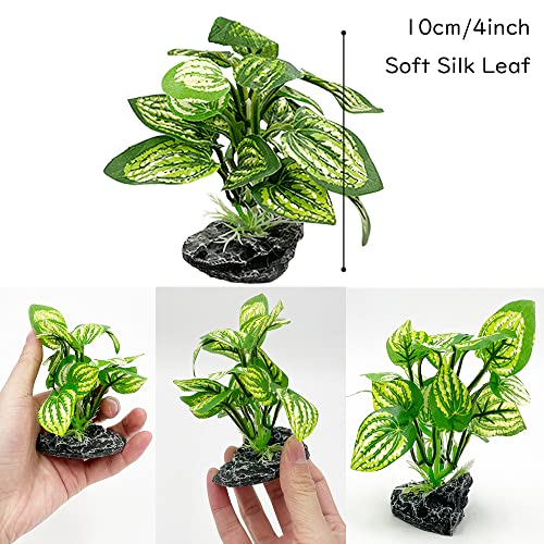 Fish Tank Decorations Aquarium Decoration Ornaments Accessories Betta Fish Hides Cave Rest Soft Leaf (Mix-Leaf-Set-C)