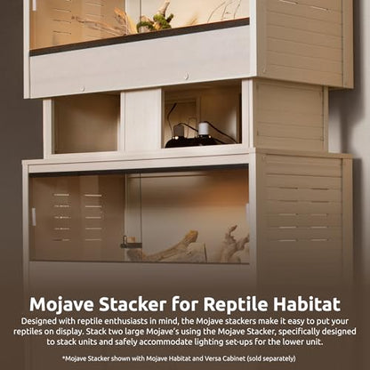 New Age Pet ECOFLEX Large Maple Mojave Stacker for Reptile Habitats | 10 Year Limited Manufacturer's Warranty | Stackable Design, Accommodates Lighting Set-Up - color: Tan, size: Large