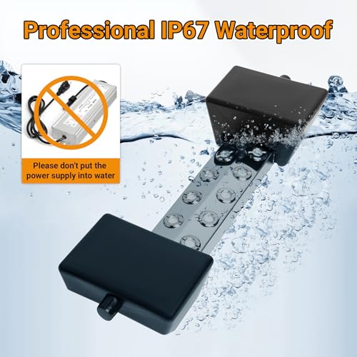 Ultrasonic Mist Fogger Maker 10 Heads, Mist Maker Fogger 7000ml/H | 350W & IP67 Waterproof Power Supply, with 2 Floats & 10 Atomizer Heads Replacements, Perfect for Pond, Greenhouse, Halloween - size: 10 Heads