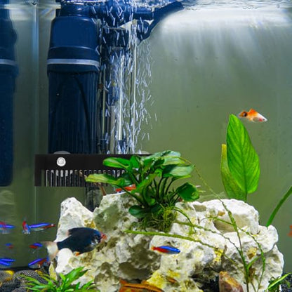 2Pcs Aquarium Overflow Comb for Fish Tank Detachable Acrylic Fish Barrier Accessory Prevent Fish Overflow for Aquatic Environments with Suction Cups