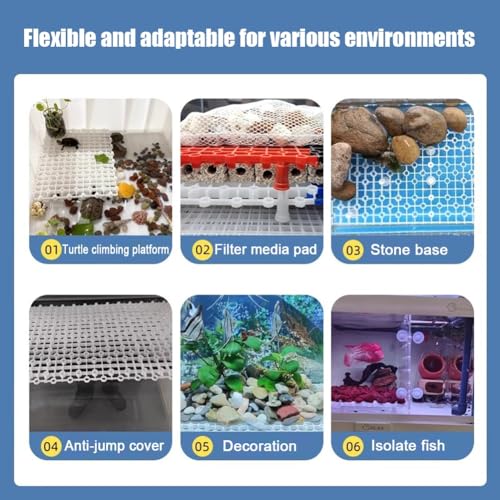 Rium Filter Plate & Divider Tray for Aquarium & Fish Tank - Isolate & Under Gravel Filtration System for Clear Water & Healthy Fish - color: Black, size: 26x20cm-50pcs