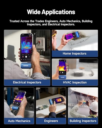 TOPDON TC001 Max Dual-Lens Thermal Camera for Any USB-C iPhone iPad Android | 512 x 384 TISR, 256 x 192 IR Resolution Imager, 25Hz Refresh Rate, -4°F~1022°F Temp Range, 40mK NETD, Blue