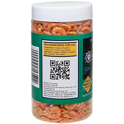 San Francisco Bay Brand Freeze Dried Krill Fish Food - All-Natural, Sustainably Harvested, High Protein Dried Shrimp for Freshwater and Saltwater Carnivores, Koi, Cichlids, Turtles - 1.27 oz (36g)